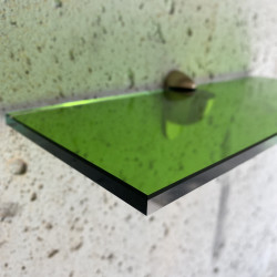 Étagère en verre trempé - Coloré Vert sur mesure