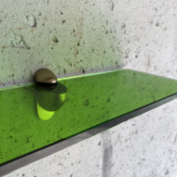 Étagère en verre trempé - Coloré Vert sur mesure