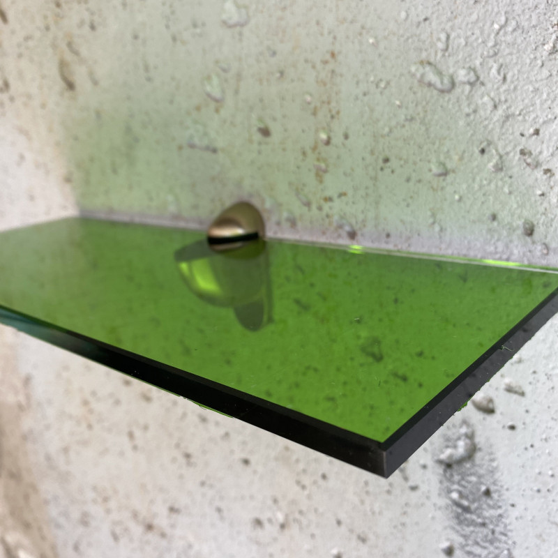 Étagère en verre trempé - Coloré Vert sur mesure