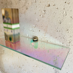 Étagère en verre trempé - Coloré Dichroïque sur mesure
