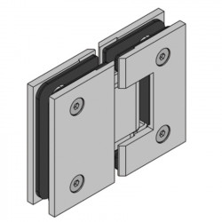 Bilbao charnière porte 180° verre-verre- pour verre de 8 à 12mm