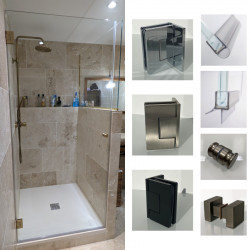 Porte de douche en verre trempe 8 mm sur mesure TRIGO