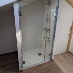 Porte de douche en verre trempe 8 mm sur mesure LUBO