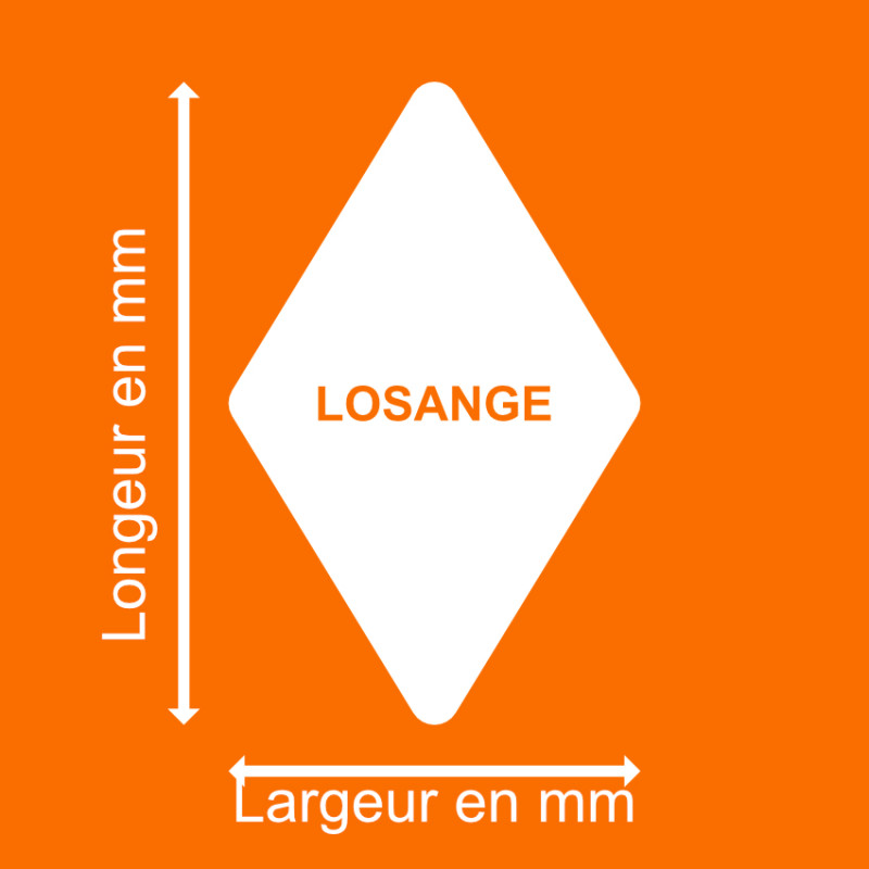 Miroir losange cotes