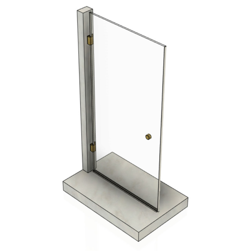 Porte de douche en verre trempe 8 mm sur mesure TRIGO