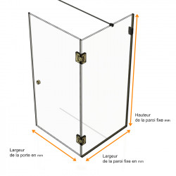 Pare douche en verre trempé sur receveur - EDGE