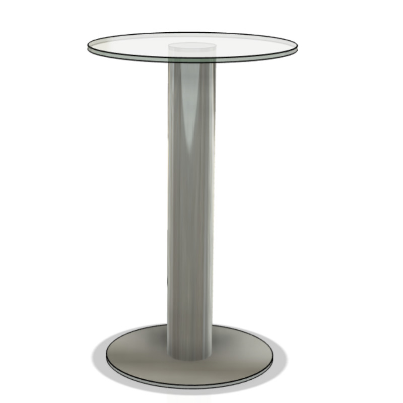 Plateau de table ROND en verre CLAIR trempe sur mesure