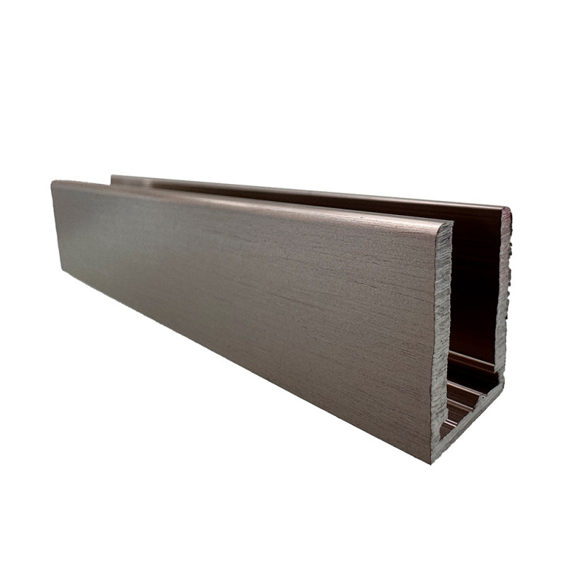 Rail en aluminium inox brossé - Dolphin pour paroi de douche Rail en aluminium inox brossé - Dolphin pour paroi de douche