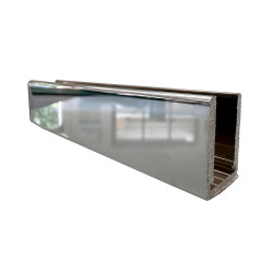 Rail en aluminium chromé brillant - Dolphin pour paroi de douche