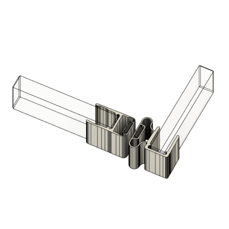 Joint d'étanchéité bas horizontal pour portes de douche, 100 cm, transparent  pour verre 5 mm