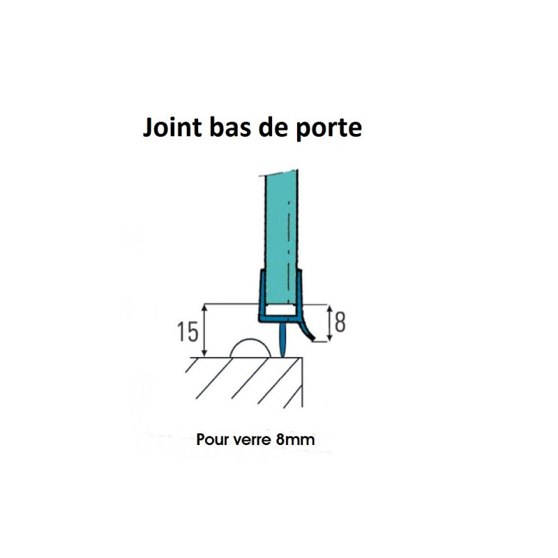 Porte en verre trempe 8 mm sur mesure