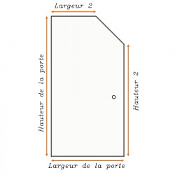 Porte de douche Pan coupé en verre trempe 8 mm - MEZZADOR - Prise de côtes