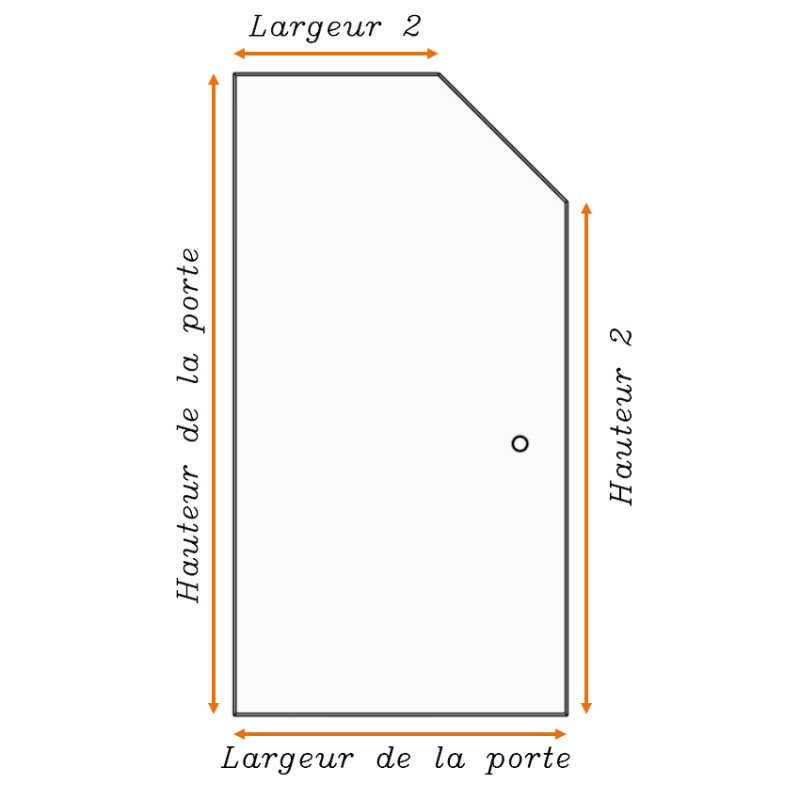 Porte de douche Pan coupé en verre trempe 8 mm - MEZZADOR - Prise de côtes