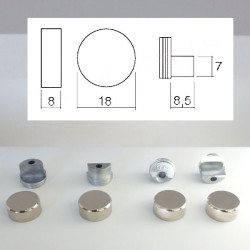 Pièce de fixation de miroir - PYTHAGORE - Diam. 18 mm