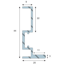 Miroir encadré sur mesure 6 - Profil à clip