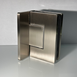 Charnière Trivel Inox brossé pour porte de douche en verre trempe