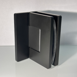 Charnière Trivel Noire pour porte de douche en verre trempe