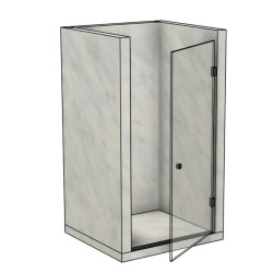 Porte de douche en verre trempé sur mesure - LUBO