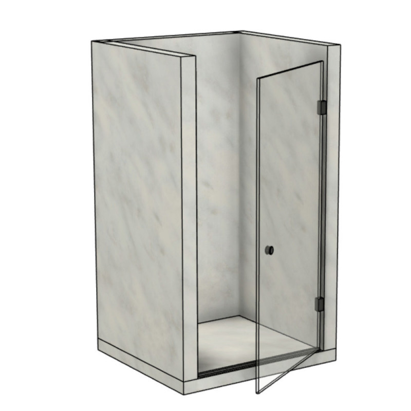Porte de douche en verre trempé sur mesure - LUBO Porte de douche en verre trempé sur mesure - LUBO