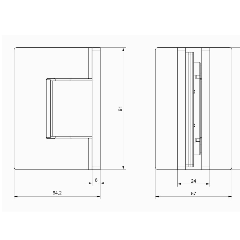 TRIVEL charnière porte 90° bilatérale -DECO 360 - INOX Brossé TRIVEL charnière porte 90° bilatérale -DECO 360 - INOX Brossé