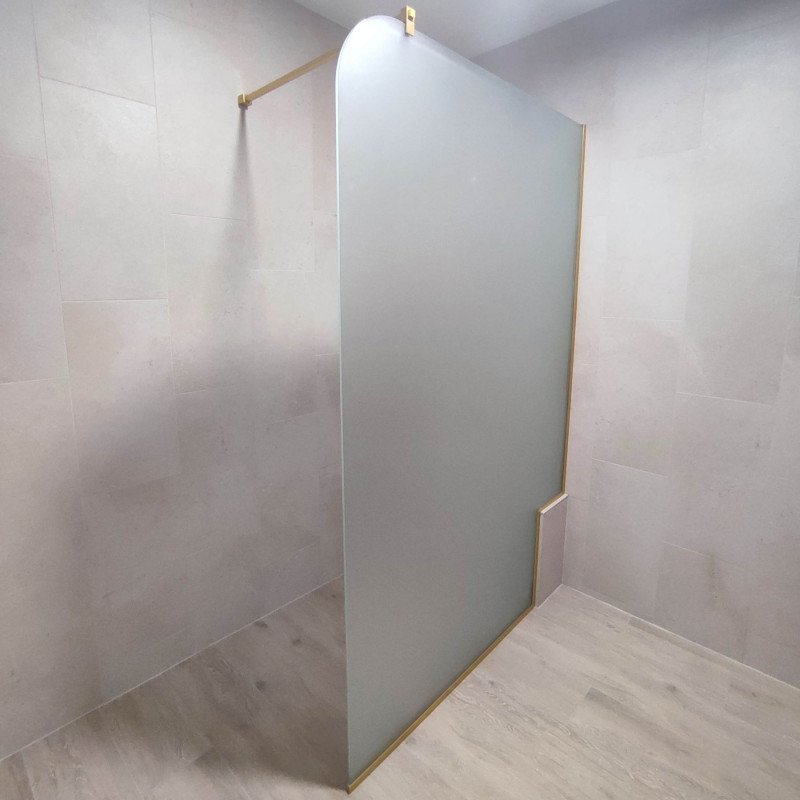 Paroi de douche sur assise de douche - Adriano - verre dépoli