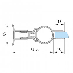 charnière Aqua LIGHT porte de douche  verre de 8mm