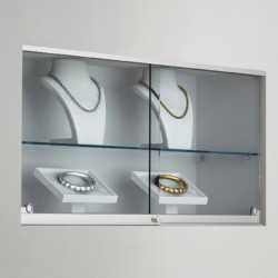 Vitrine en verre trempé sur mesure - Coulissante avec serrure