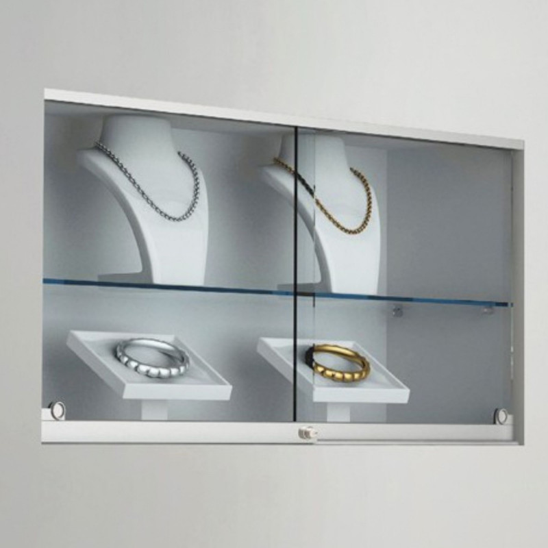 Vitrine coulissante sur mesure avec serrure