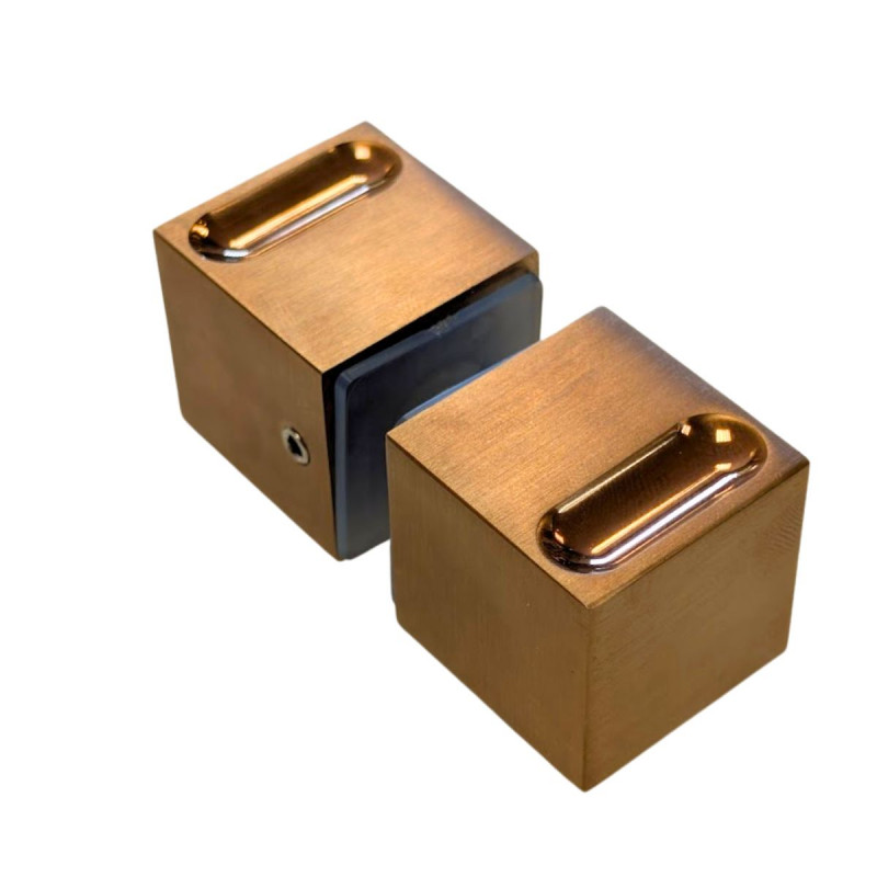 Bouton Cuivre brossé pour porte verre de 6 à 12mm