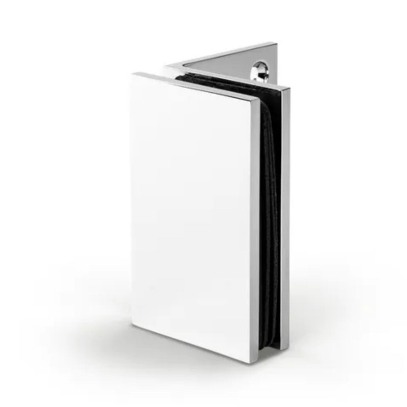 Bilbao raccord d'angle 90° verre-mur- CHROME
