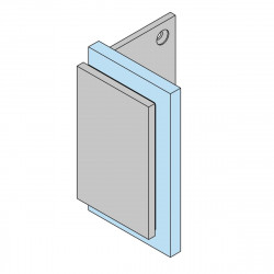 Bilbao raccord d'angle 90° verre-mur- pour verre de 8 à  12mm