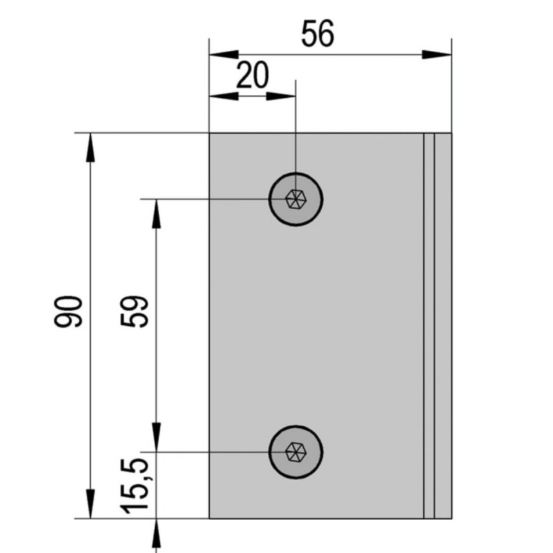 Bilbao raccord d'angle 90° verre-mur- pour verre de 8 à  12mm