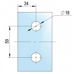 Bilbao raccord d'angle 90° verre-mur- CHROME