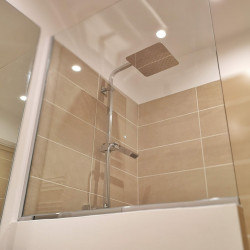 Paroi ADRIEN avec rail DOLPHIN Chrome