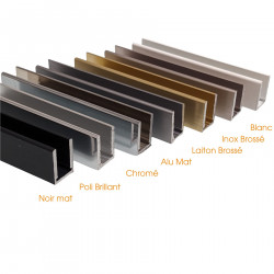 Rail en aluminium POLI Brillant - Dolphin pour paroi de douche