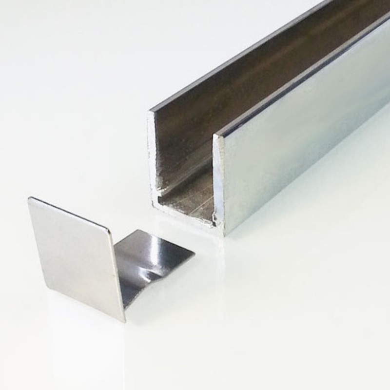 Rails en aluminium POLI BRILLANT - Dolphin pour paroi de douche
