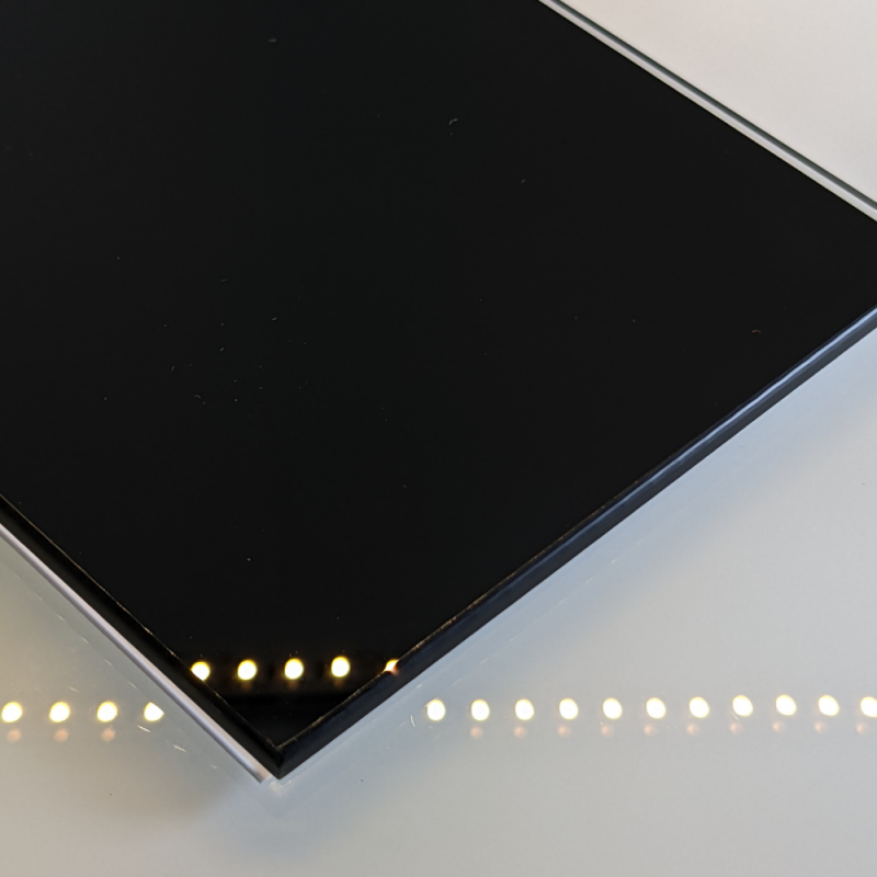 Crédence en verre laqué NOIR - LACOBEL CLASSIC BLACK