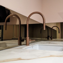 crédence en miroir bronze - mirox bronze