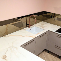 crédence en miroir bronze - mirox bronze