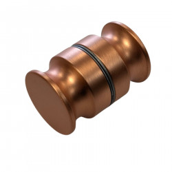 Bouton de porte en verre - GREGAL LAITON Cuivre Brossé