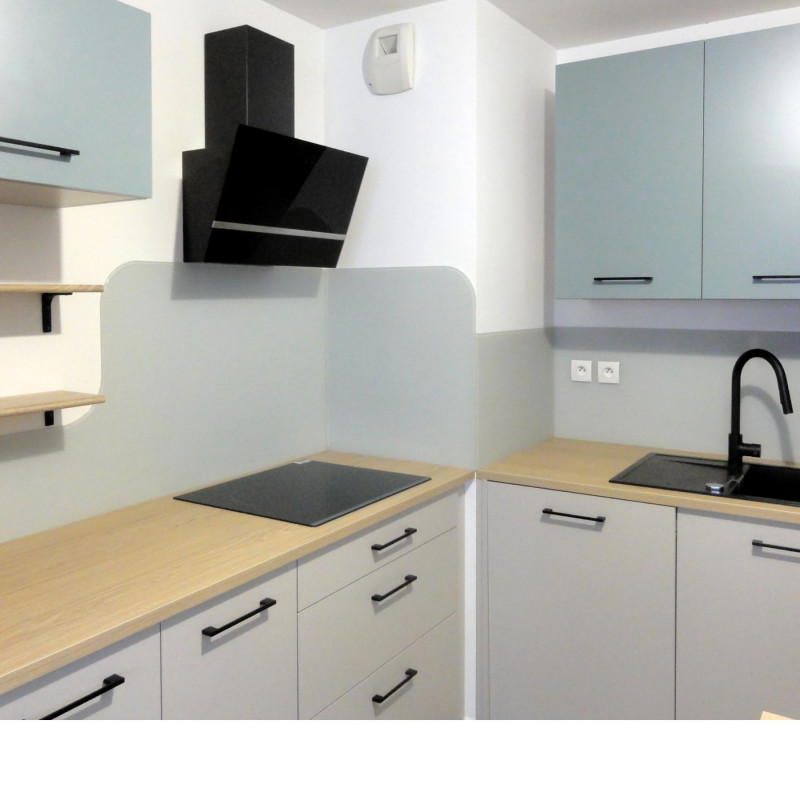 Verre DEPOLI Emaillé trempé - Blanc gris -  Mysti White