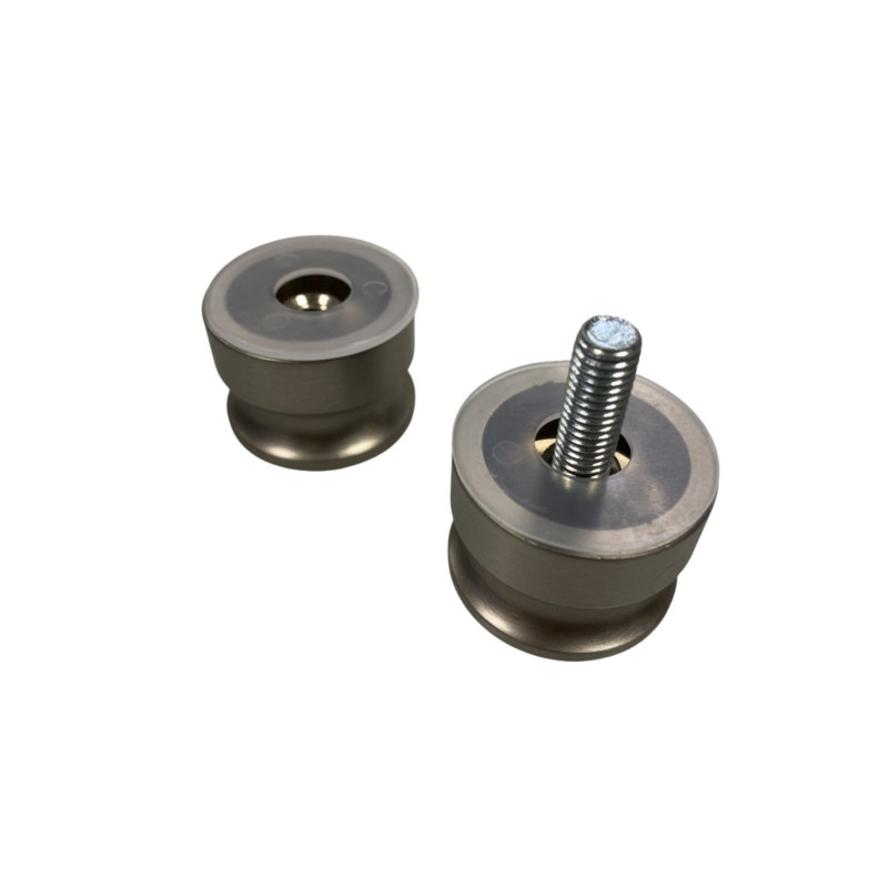 Bouton de porte en verre - GREGAL NICKEL BROSSÉ