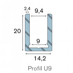 Rails Alu DOLPHIN U9 Laiton Brossé Vieilli