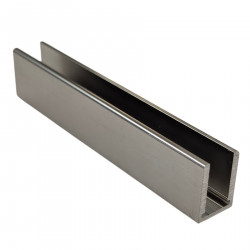 Rail en aluminium inox brossé - Dolphin pour paroi de douche