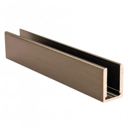 Rail en aluminium Bronze Brossé - Dolphin pour paroi de douche