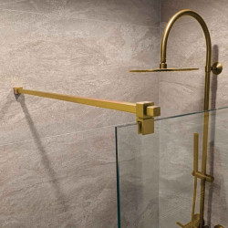 Barre de stabilisation pour paroi de douche DOLPHIN Laiton Brossé