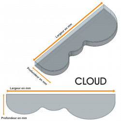 Étagère CLOUD en verre clair trempe