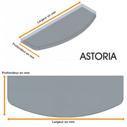 Etagère ASTORIA en verre trempé