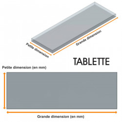 Verre feuilleté EXTRA-BLANC pour étagère