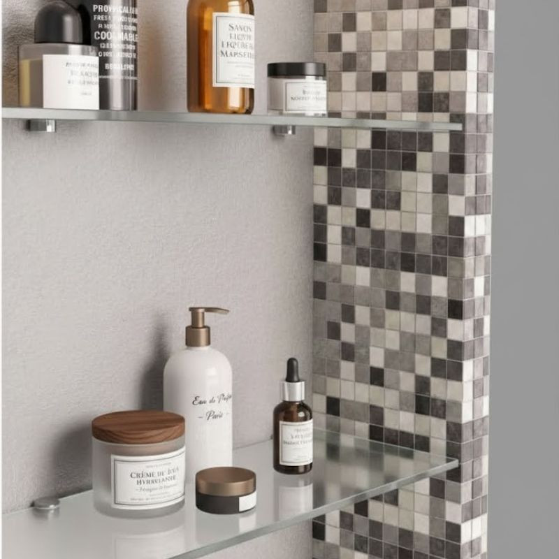 Etagère de salle de bain sur mesure